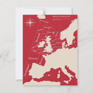 Carte Affiche de transport maritime britannique rouge vi