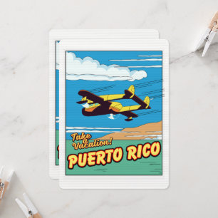 Carte Affiche de voyage à Porto Rico
