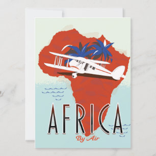 Carte Affiche de voyage Africa By Air