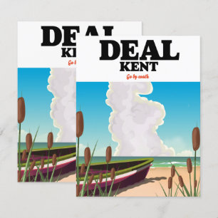 Carte Affiche de voyage au bord de la mer à Deal Kent