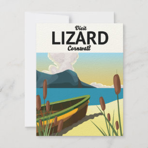 Carte Affiche de voyage au bord de la mer de Lizard