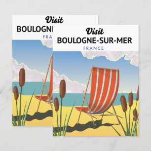 Carte Affiche de voyage Boulogne-sur-Mer France