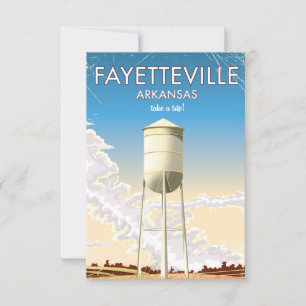 Carte Affiche de voyage de Fayetteville Arkansas