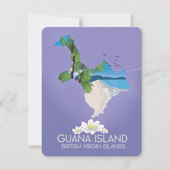 Carte Affiche de voyage des îles Vierges britanniques de (Devant)