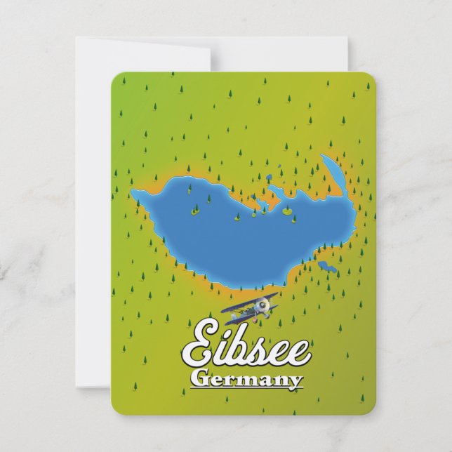 Carte Affiche de voyage Eibsee Allemagne. (Devant)