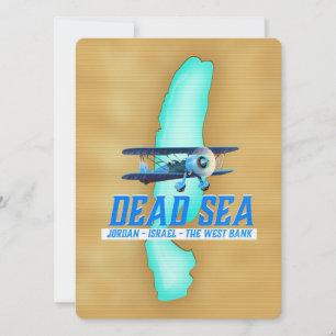 Carte Affiche de voyage en mer Morte