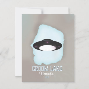 Carte Affiche de voyage Groom Lake Nevada