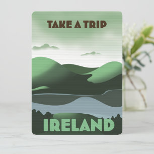 Carte Affiche de voyage Irlande style vintage
