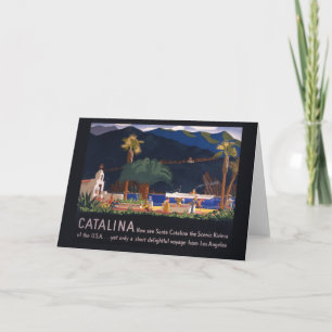 Carte Affiche de voyage - Père Noël Catalina Island, Cal