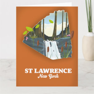 Carte Affiche de voyage St Lawrence New York