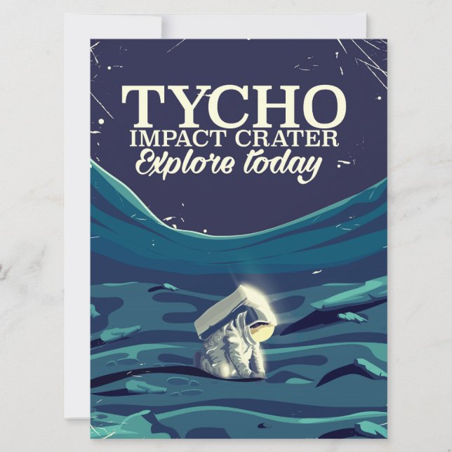 Carte Affiche de voyage sur la lune de Tycho (Devant)