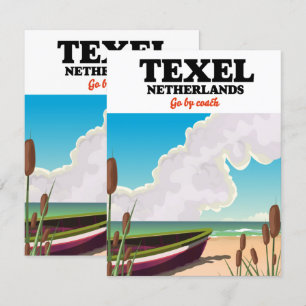 Carte Affiche de voyage Texel Pays-Bas