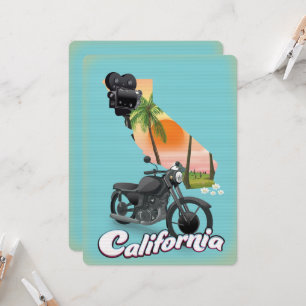Carte Affiche de voyage vintage Californie