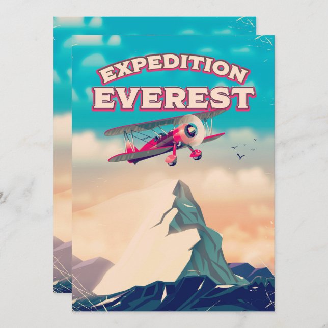 Carte Affiche Expédition Everest Travel (Devant / Derrière)