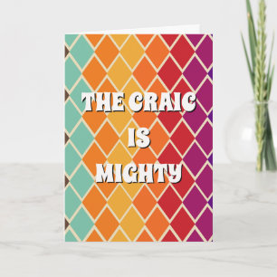 Carte Affiche inspirée des années 70 The craic is mighty