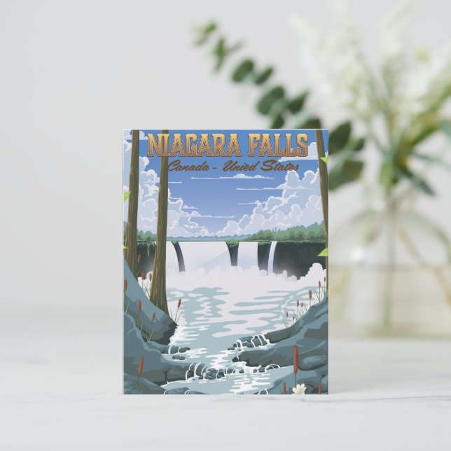 Carte Affiche touristique de Niagara Falls (Debout devant)