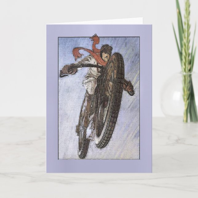 Carte Affiche vintage de moto (Devant)