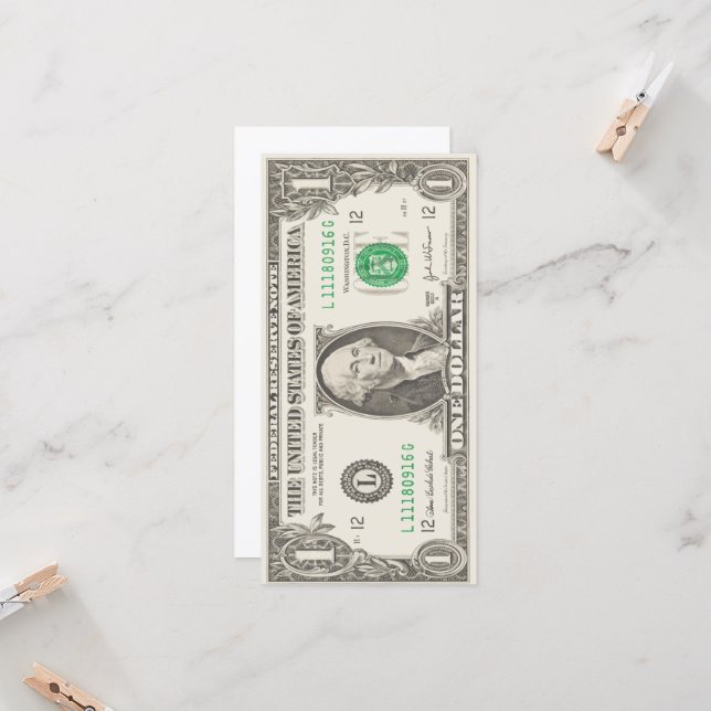 Carte Afficher vos couleurs - Dollar US (Devant/Arrière en situation)