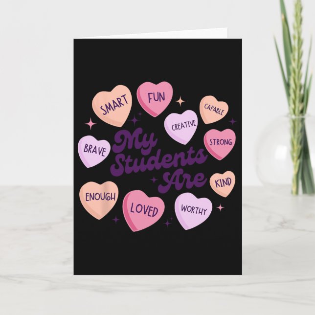 Carte Affirmations positives pour enseignant Saint-Valen (Devant)