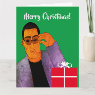 Carte Africain-Américain beau et cadeau de Noël