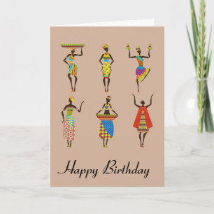 Carte Africain Tribal Art anniversaire mode ethnique