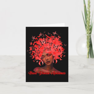 Carte Africaine Butterfly Ribbon Red Heart Dise