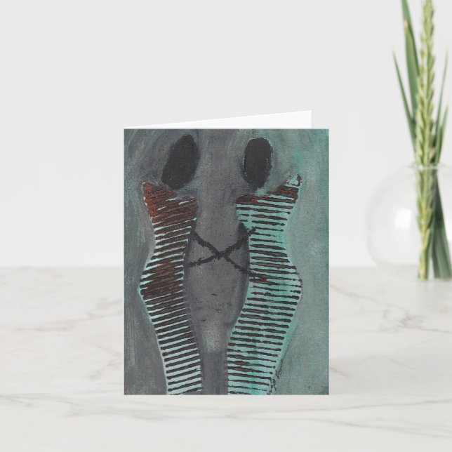 Carte africaine vierge de note d'art (Devant)