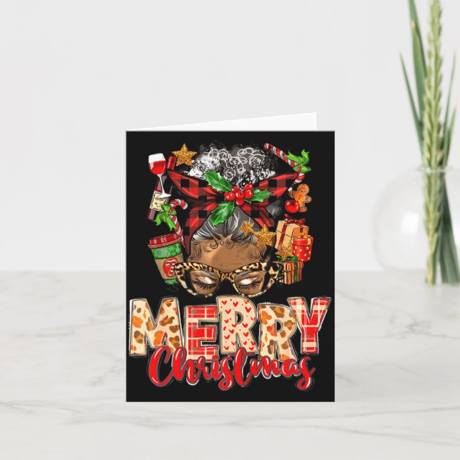 Carte African American Christmas African Black Xmas Mom  (Devant)