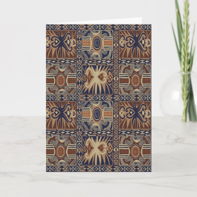 Carte African Tribal Collage contemporain (Devant)