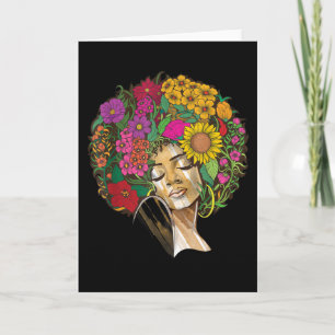 Carte Afro-Américaine Femmes Melanin Queen Africain-Amér