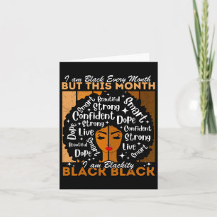 Carte Afro Girl Blackity Black Chaque mois Histoire noir