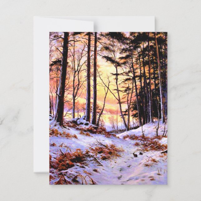 Carte Afterglow, célèbre peinture de Joseph Farquharson (Devant)