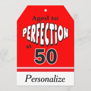 Carte Âge à la perfection à 50 ans   50e anniversaire