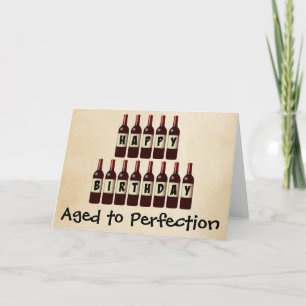 Carte Âgé à la perfection Amateur de vin Joyeux annivers