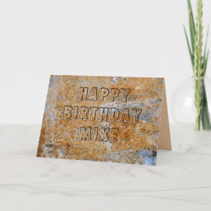 Carte Âge de pierre Joyeux anniversaire Mike