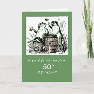 Carte Âge personnalisé Grenouilles d'anniversaire Toasti