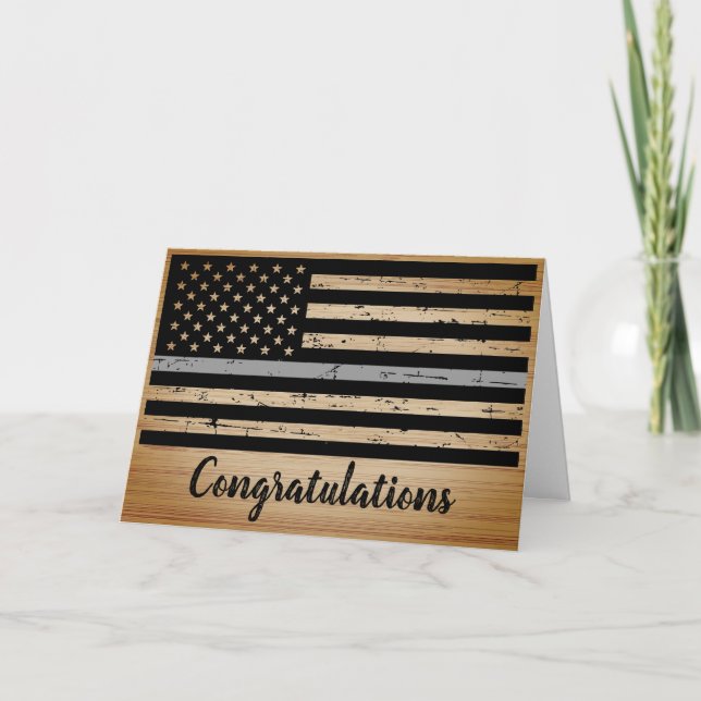 Carte Agent correctionnel de ligne mince rustique (Devant)