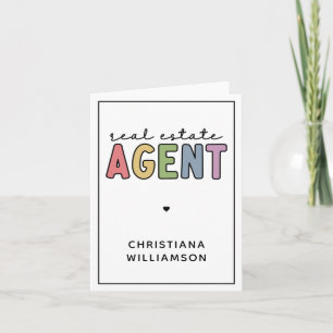 Carte Agent immobilier nom personnalisé   Cadeaux pour a