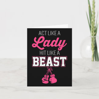 Carte Agissez Comme Une Dame Touchée Comme Une Boss Boxe