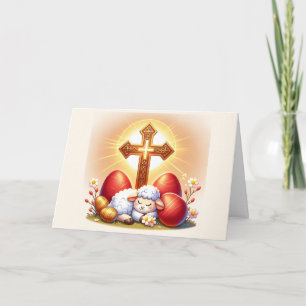 Carte Agneau dormant Orthodoxe Pâques