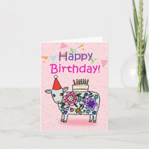 Carte Agneau mouton mignon Barnyard Funny Maximaliste An