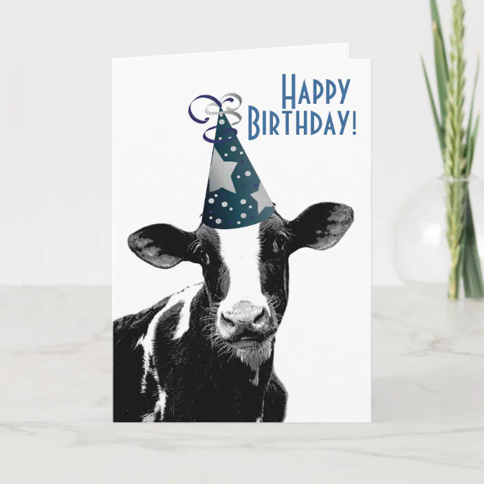 Carte Agriculteur De Joyeux Anniversaire Vache A Zazzle Ch