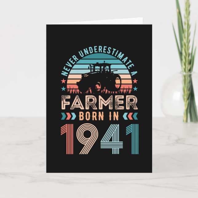 Carte Agriculteur né 1941 80e anniversaire de l'agricult (Devant)