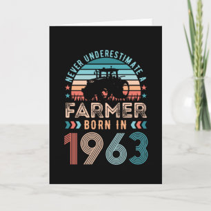 Carte Agriculteur né 1963 60e anniversaire de l'agricult