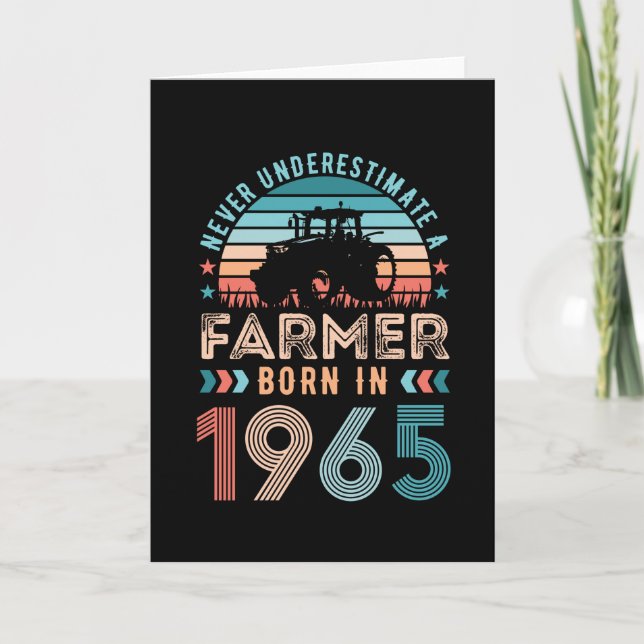 Carte Agriculteur né 1965 60e anniversaire de l'agricult (Devant)
