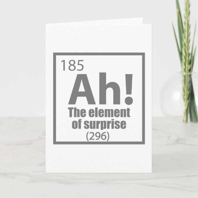 Carte Ah ! L'élément de la plaisanterie de la chimie amu (Devant)