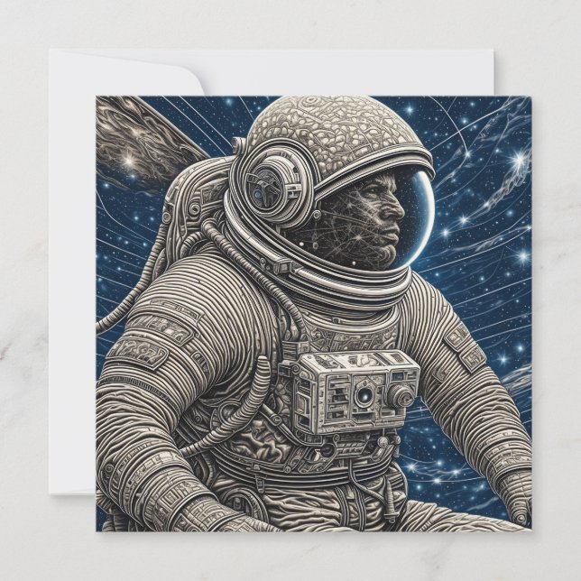 Carte Ai Art astronaute dans l'espace (Devant)