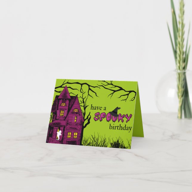 Carte Aie un anniversaire éffrayant ! (Devant)