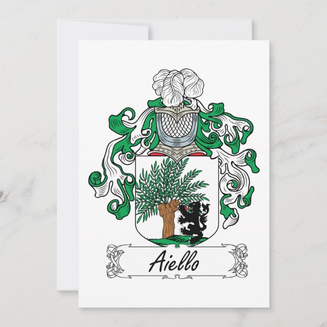 Carte Aiello Family Crest (Devant)