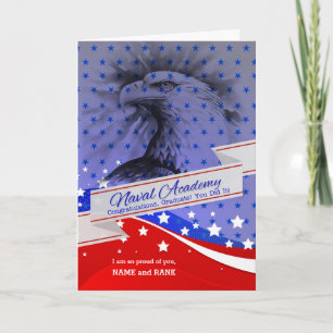 Carte Aigle américain diplômé de l'Académie navale